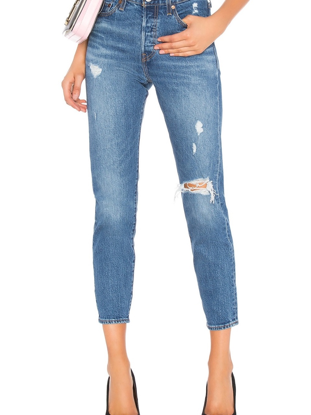 Levi’s Wedgie Straight Distressed Jeans Size 26